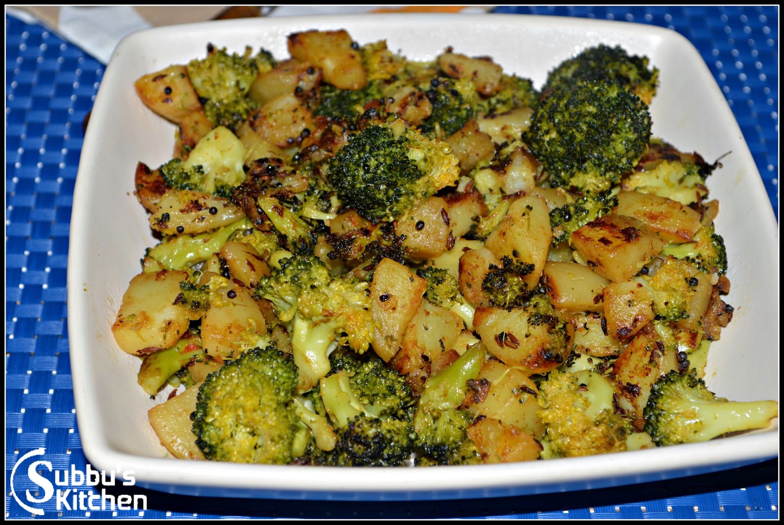 Aloo Broccoli Stir Fry Aloo Broccoli Curry Subbus Kitchen
