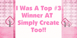 Top 3 Winner at Simply Creat Too