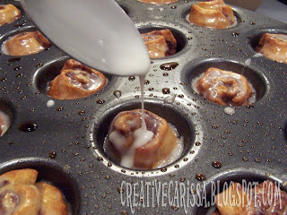 mini, cinnamon rolls, recipe, easy, muffin tin