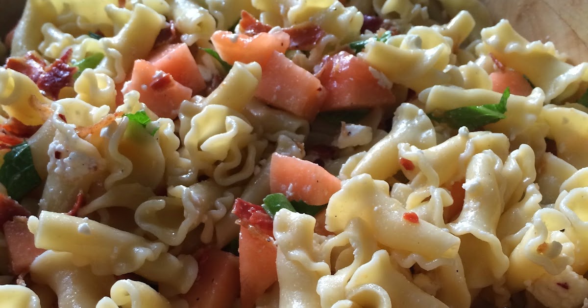 Once a Cook, Always a Cook CantaloupePancettaFeta Pasta Salad