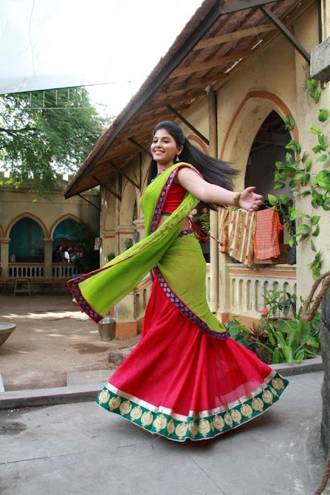 anjali in harf saree actress pics