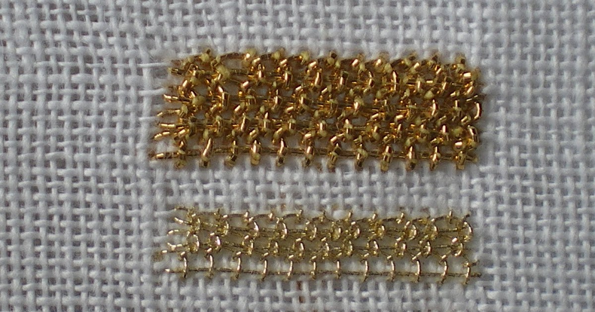 Threads Across the  Detached Buttonhole with Return Stitch