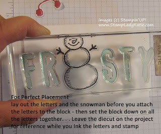 Frosty the Snowman Card made with Stampin'UP! Snow Place  and Layered Letters Stamp Sets