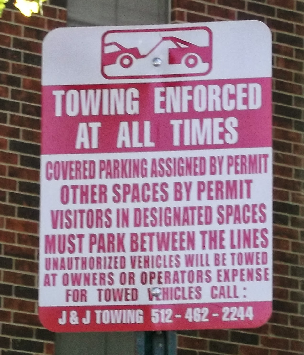 Texas Towing Compliance Blog 95 of the Towing Signs Posted in Texas