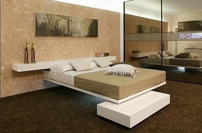 Desain kamar tidur minimalis nuansa brown
