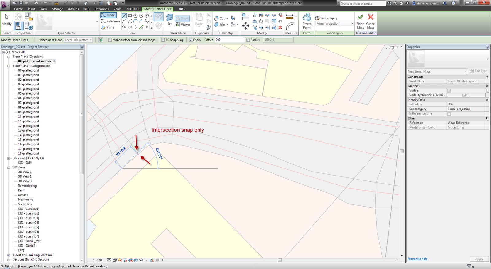 Daniël and Autodesk AEC software Revit snaps