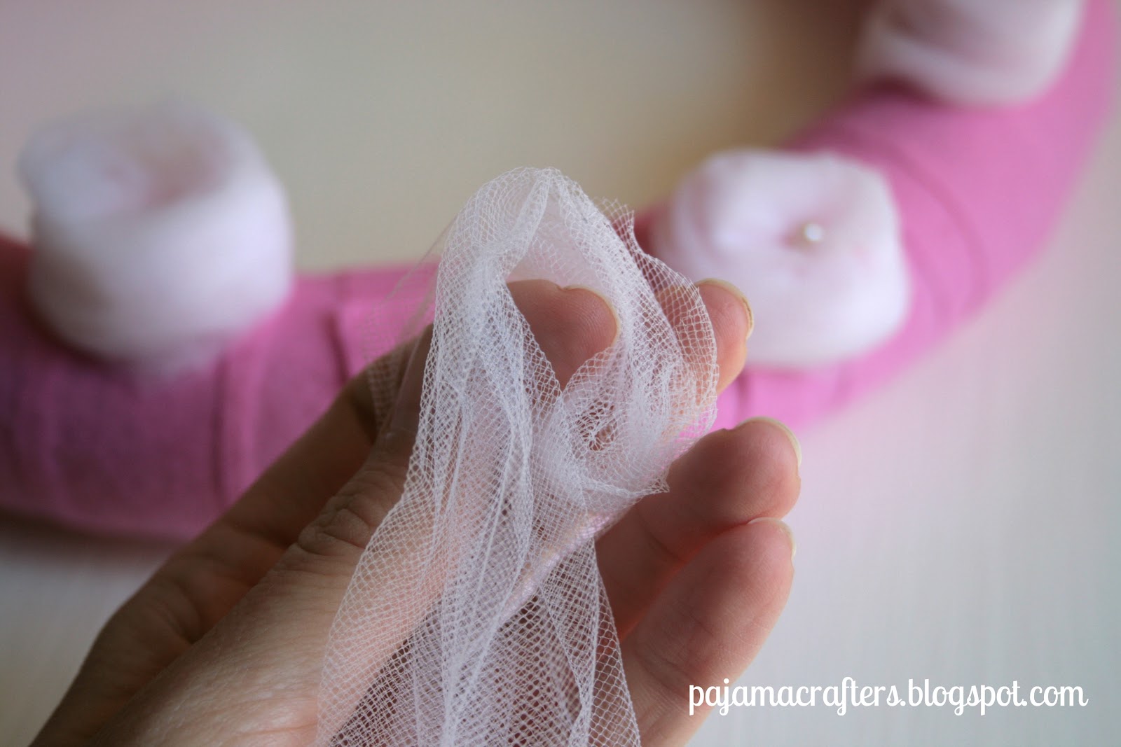Pajama Crafters Tulle Rosette Tutorial