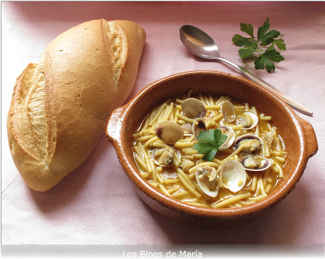 Fideos con Almejas con sobre de carmencita