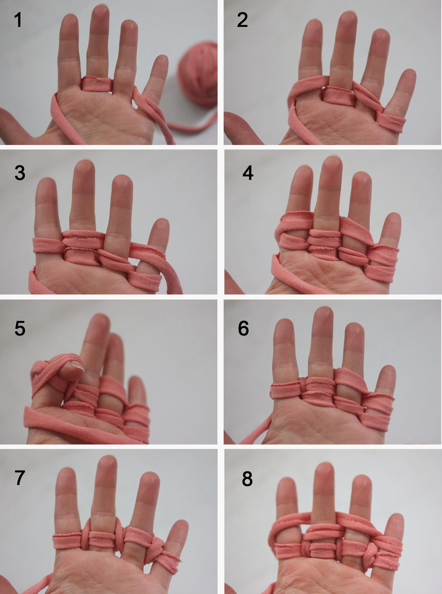 How to Finger Weave a Necklace with Tshirt Yarn Repeat Crafter Me