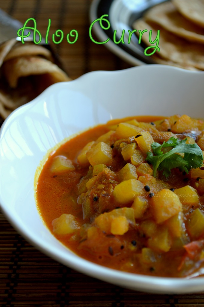 Paru's Kitchen Spicy Potato Curry Aloo Curry Recipe for Chapathi