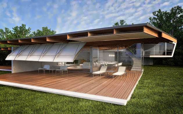 112) Futuristic House Birkensee Design Surrounded by Forest and ... 112) Futuristic House Birkensee Design Surrounded by Forest and ...