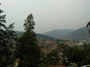 View of Old Kigali City and mountains from the elevation of Kandt Museum of natural history.