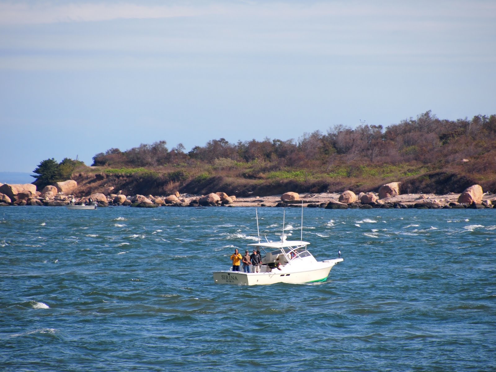 Kings Point Waterfront Sirina Fishing in Plum Gut on a Beautiful Fall Day