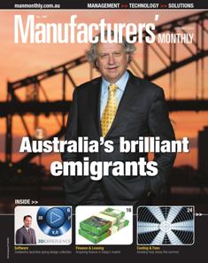 Manufacturers' Monthly - October 2015 | ISSN 0025-2530 | CBR 96 dpi | Mensile | Professionisti | Tecnologia | Meccanica
Recognised for its highly credible editorial content and acclaimed analysis of issues affecting the industry, Manufacturers' Monthly has informed Australia’s manufacturing industries since 1961. With a circulation of over 15,000, Manufacturers' Monthly content critical information that senior & operational management need, covering industry news, management, IT, technology, and the lastest products and solutions.
