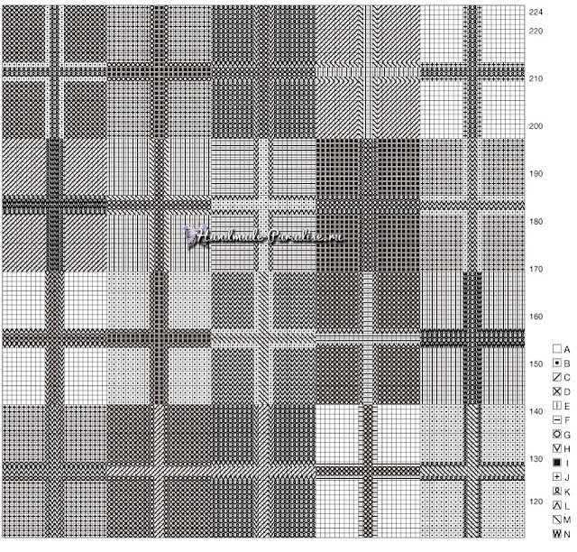 Клетчатый палантин спицами в шотландском стиле