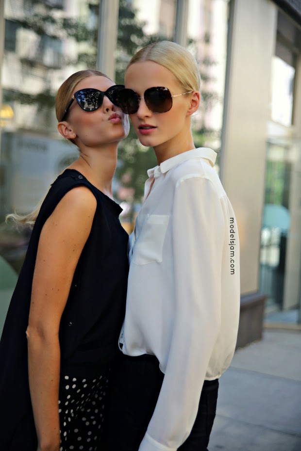 Maryna Linchuk and Daria Strokous, New York, September 2012, Models Jam