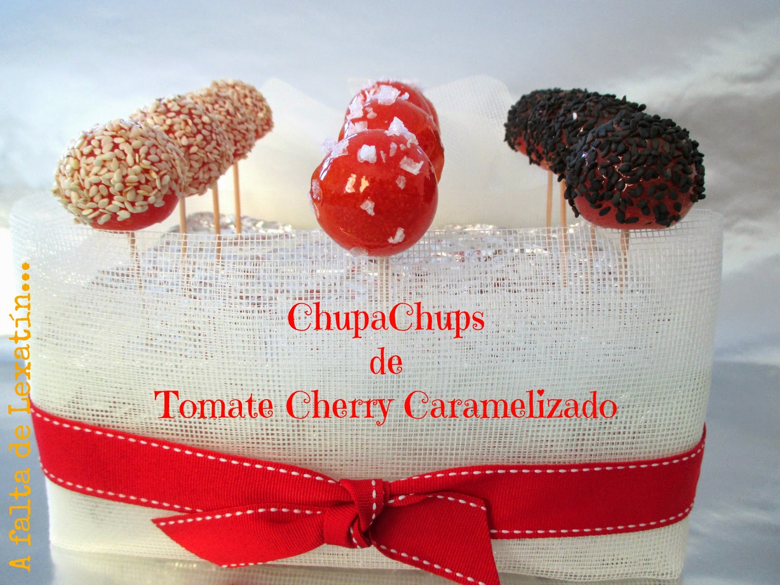 Chupachups De Tomate Cherry Caramelizado