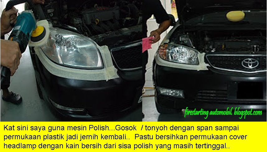 Fire Starting Automobil Diy Polish Headlamp Kereta