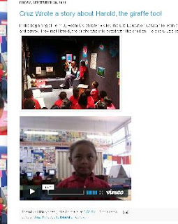 http://littlevoiceslittlescholars.blogspot.com/ A screen shot of Cruz's blog post