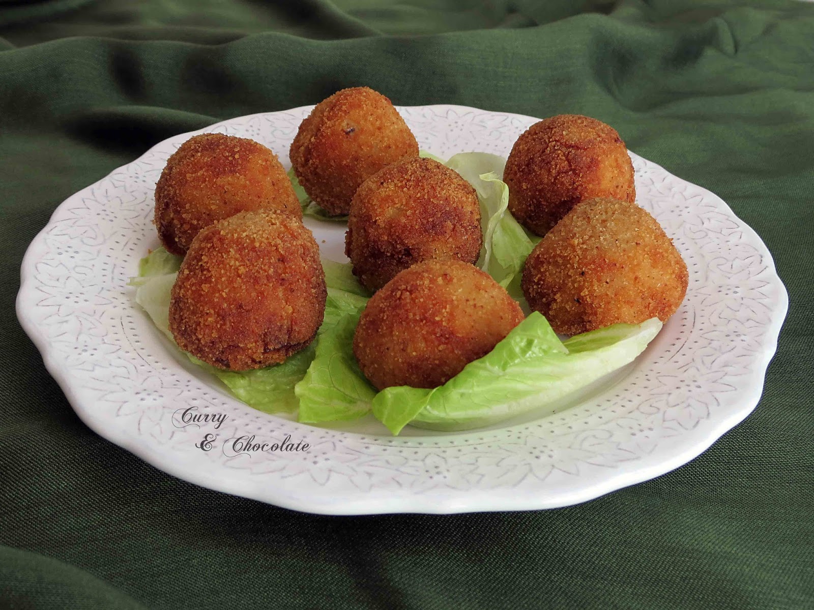 Croquetas de puchero andaluz con taquitos de jamón Croquetas de puchero andaluz con taquitos de jamón