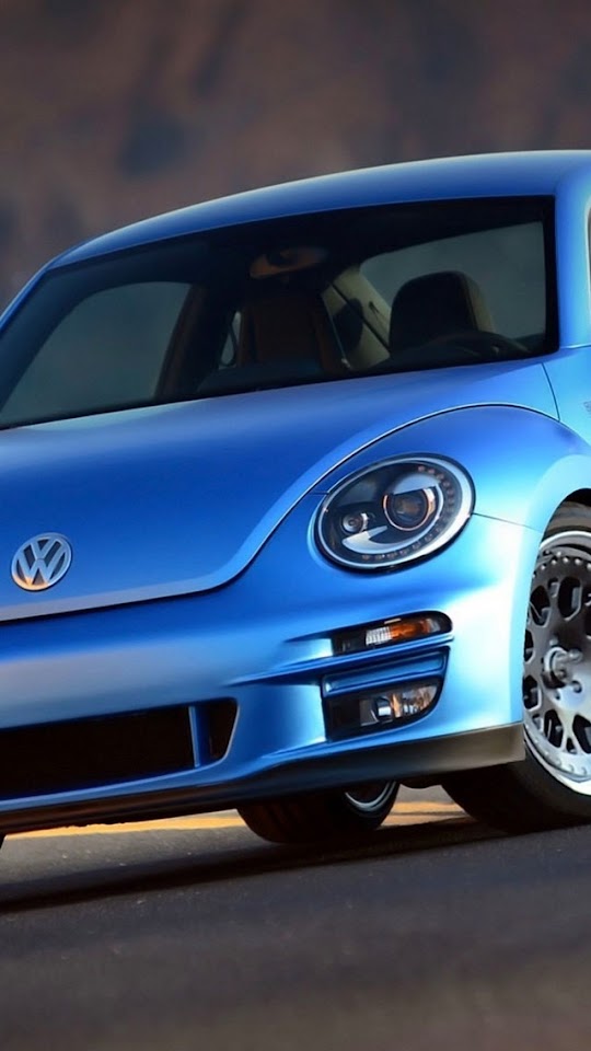   Blue Volkswagen Beetle   Android Best Wallpaper