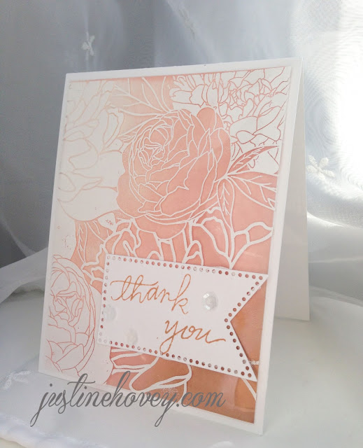 Justine's Cardmaking The Ton Card Embossing on Acetate