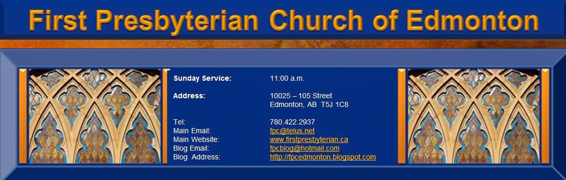 First Presbyterian Church of Edmonton BLOG