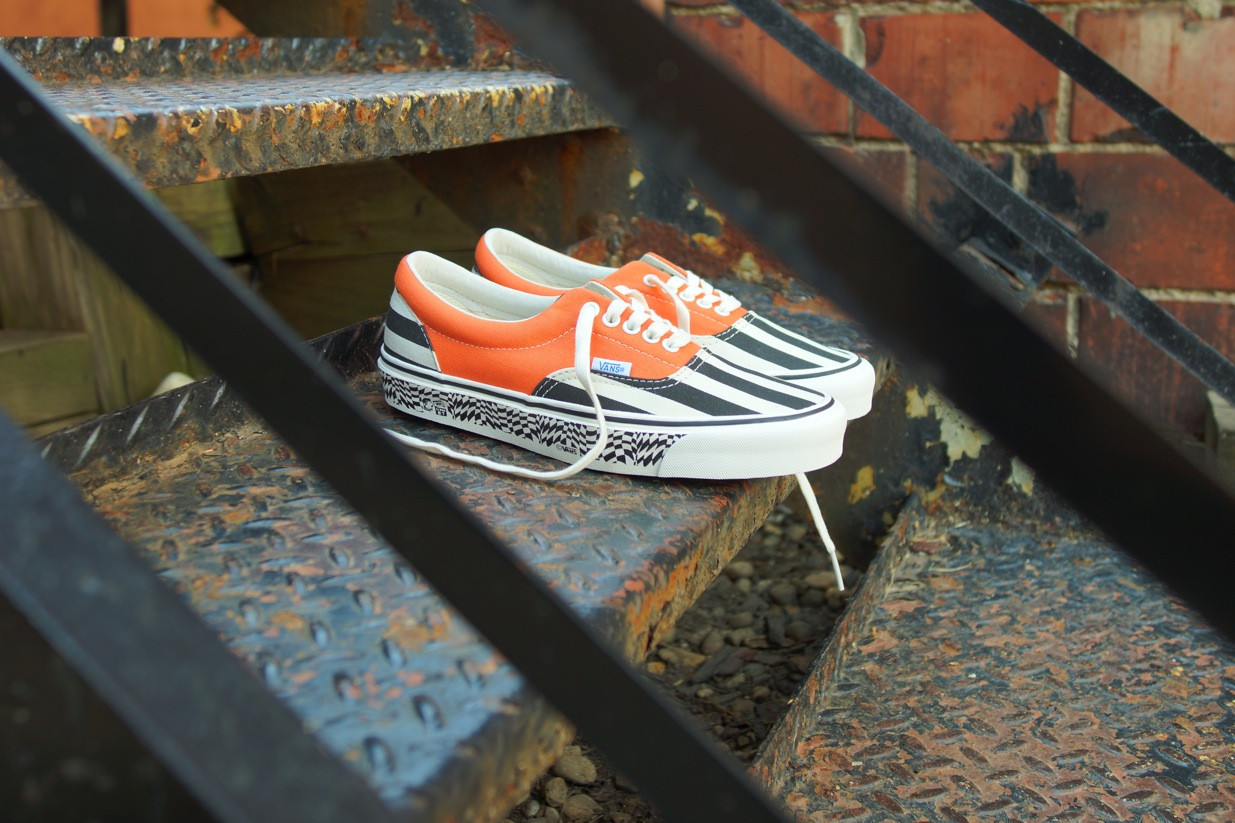 vans with orange stripe