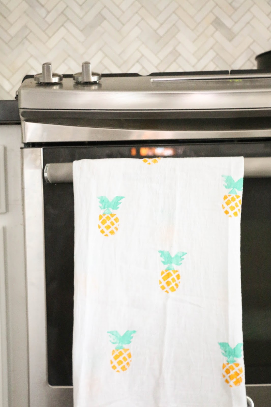 Hello Summer Pineapple Kitchen Towel Funny Kitchen Decor 