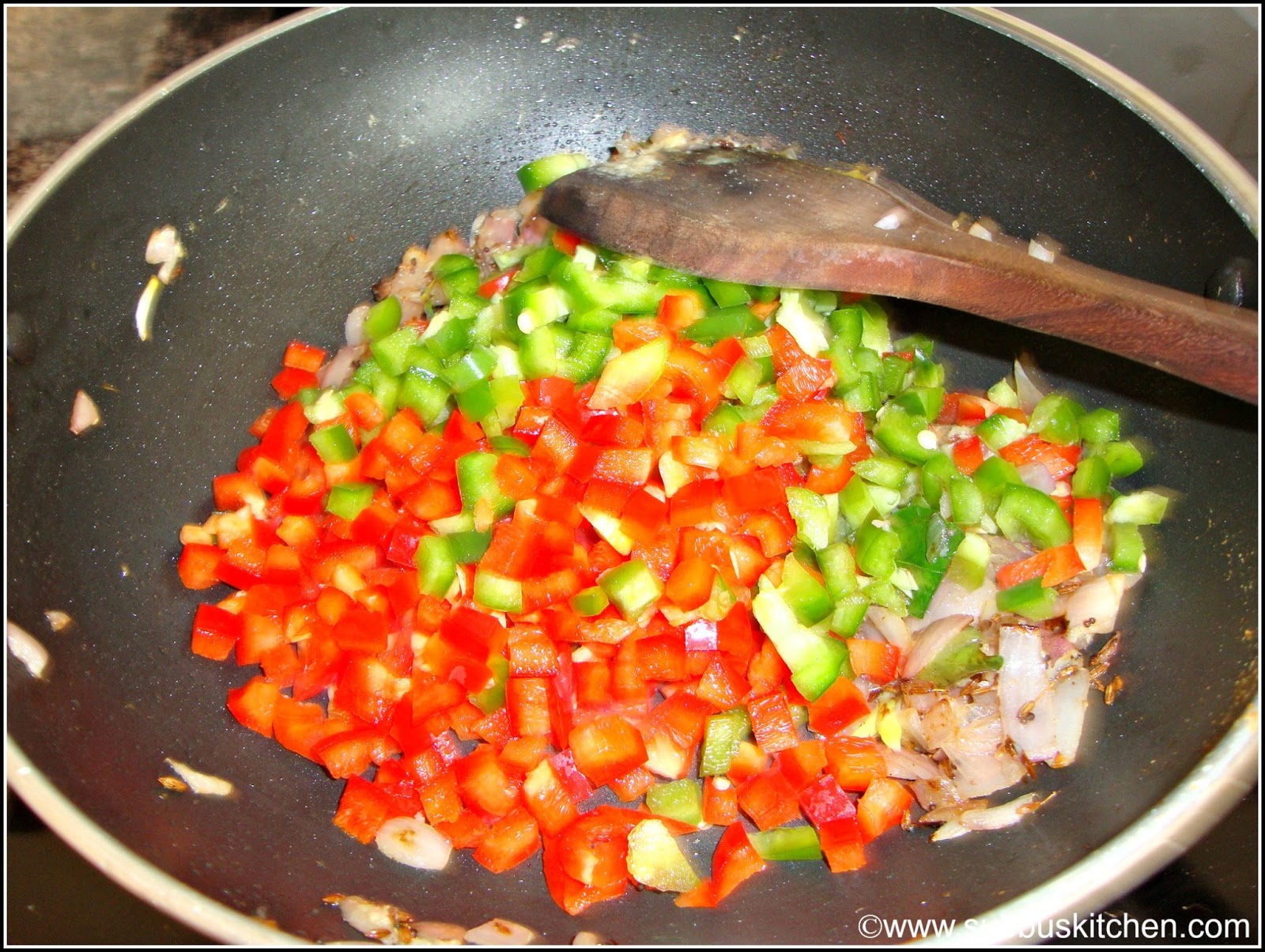 Capsicum Masala Dry Curry Bell Pepper Stir Fry Subbus Kitchen