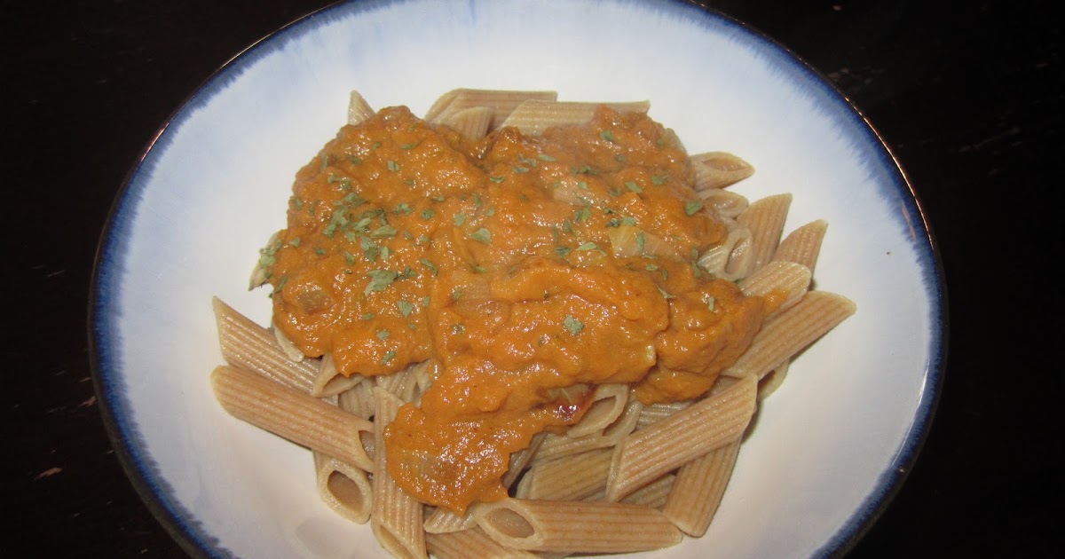 The Kosher Chef Pasta with Pumpkin Sauce