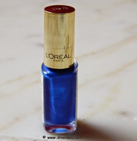 L'Oreal Paris Color Riche Le Vernis 610 Rebel Blue Nail Enamel Review |  Diva Likes