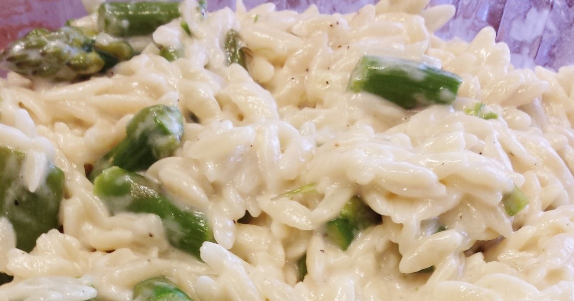 Meals at the Muirs Creamy Orzo with Asparagus and Parmesan