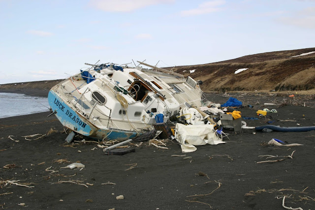 The sailing vessel LUCK DRAGON was abandoned and lost during a storm in Bering Sea