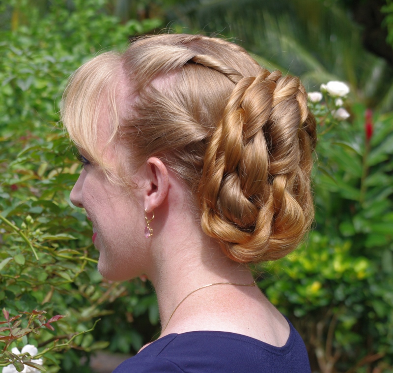 Braids & Hairstyles for Super Long Hair Rope Braids Updo, aka "Fast