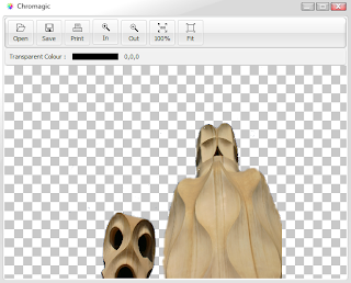 Interface do Chromagic fundo transparente numa imagem