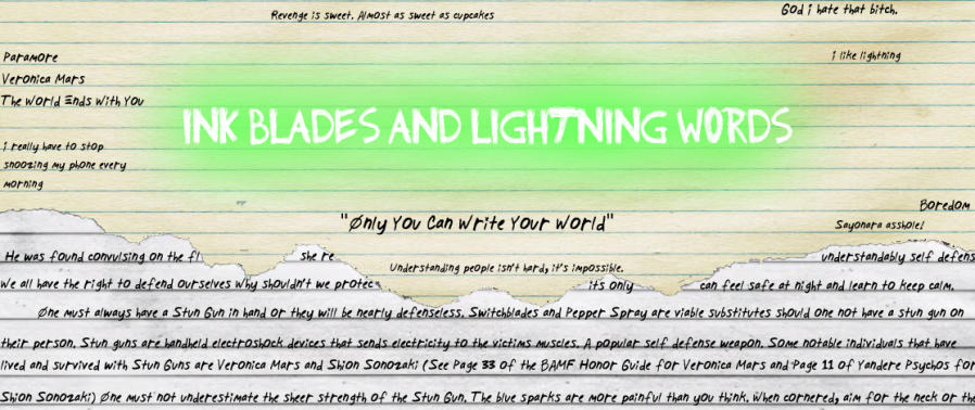 Ink Blades and Lightning Words