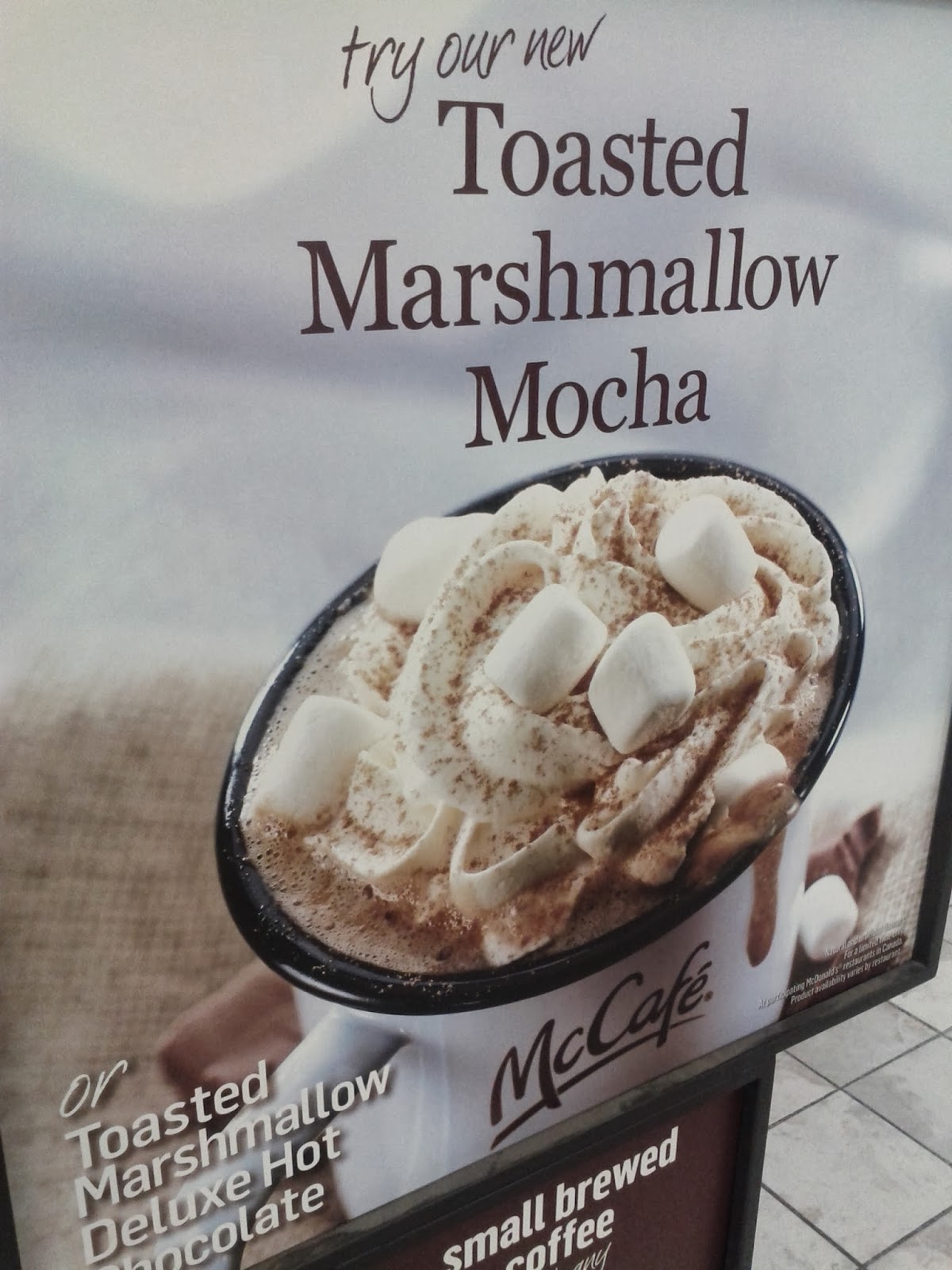 Toronto things Toasted Marshmallow Mocha at McDonalds