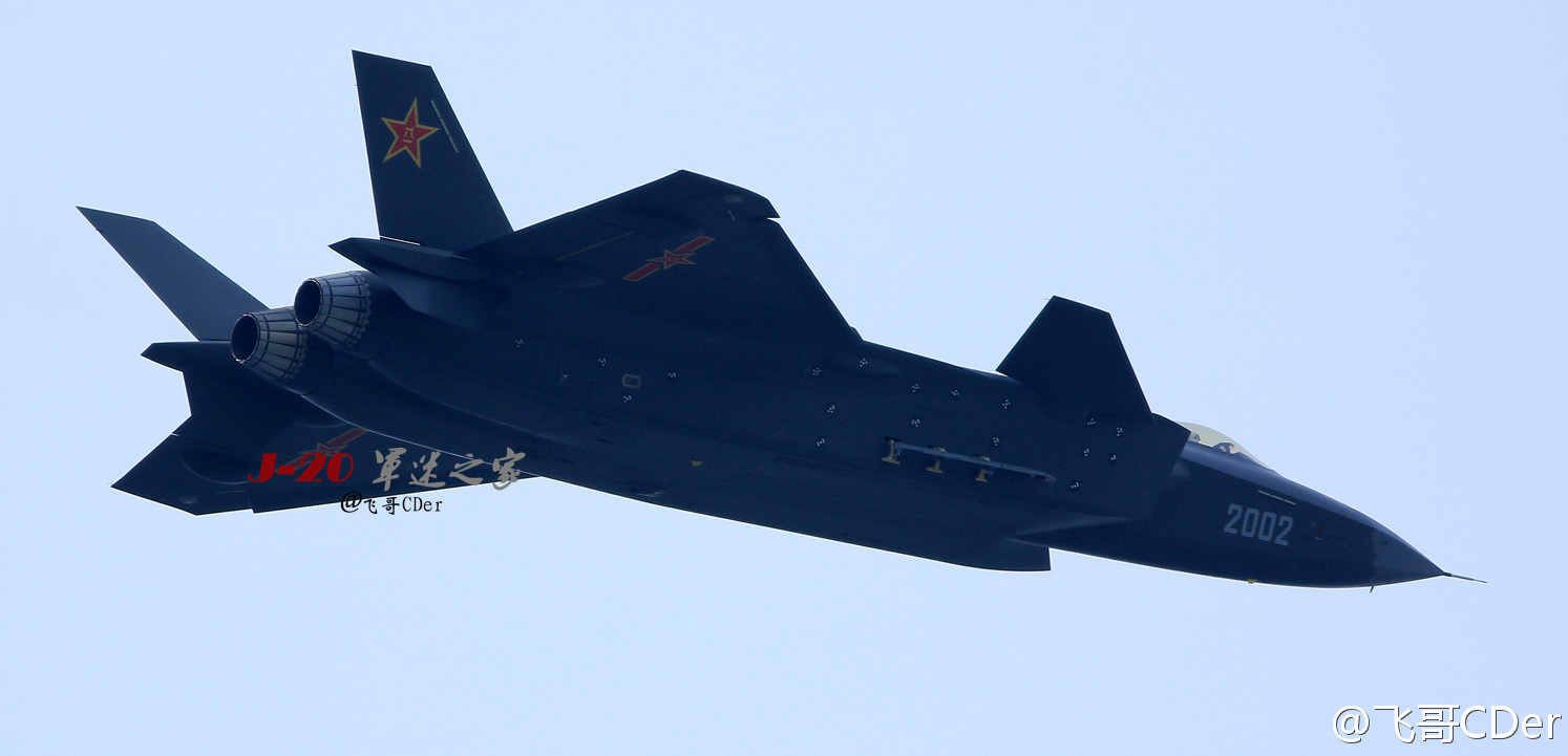 HQ Image of Chinese J20 Stealth Fighter's Missile Launch Rail Global