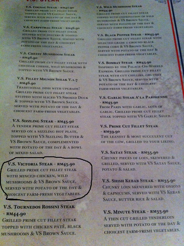 Pn Tay's Blog 13.11.12 Victoria Station House of Fine Steak