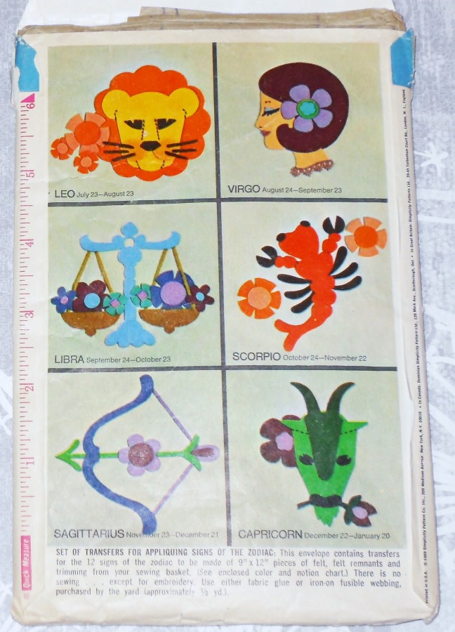 what s your sign groovy late 60s astrology art applique what s your sign groovy late 60s astrology art applique