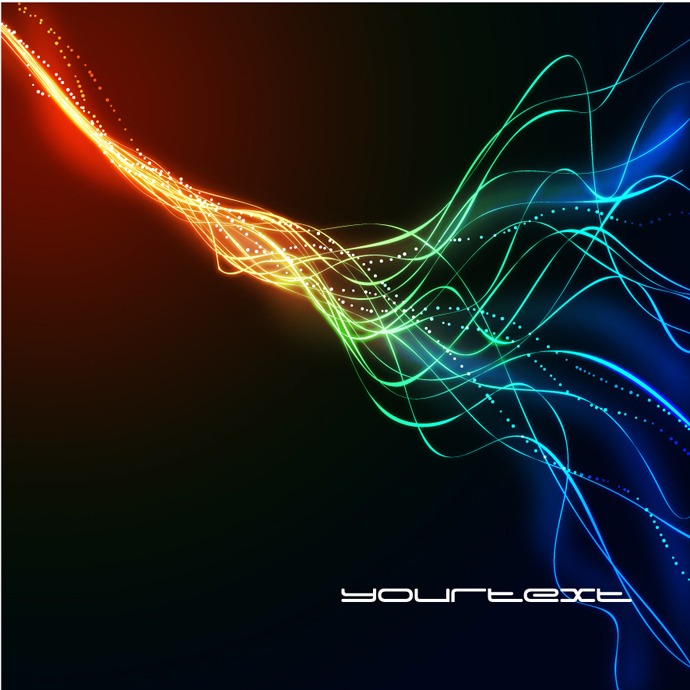 Ai Eps イラストレーター 抽象的なラインの背景 Abstract Vector Energy Flow Background With Colorful Lines