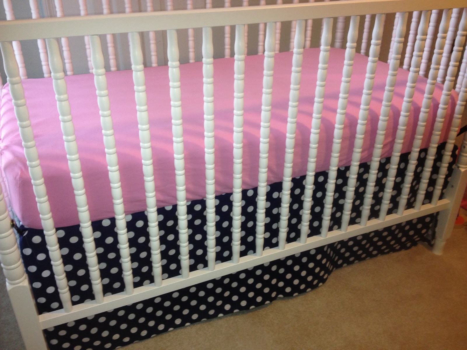 We Are Sew Happy! Quick and Easy Adjustable Pleated Crib Skirt