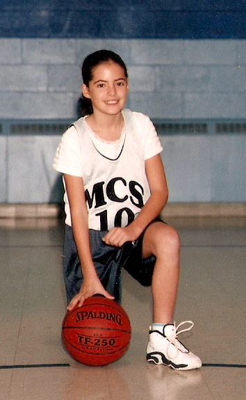 Lindsay playing basketball