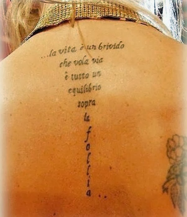 MODELE TATOUAGE Tatouage phrase en italien