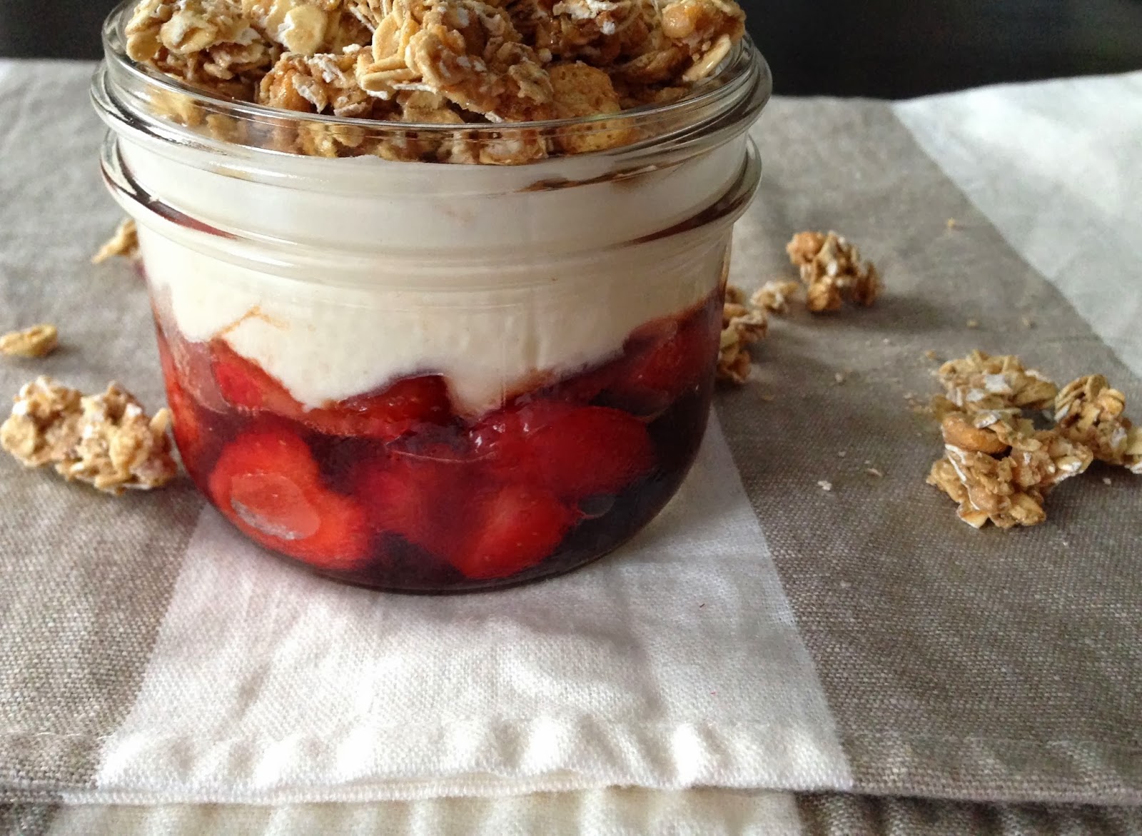 Balsamic Strawberry & Greek Yogurt Parfait