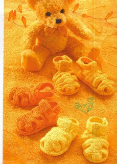 huaraches tejidos de bebe