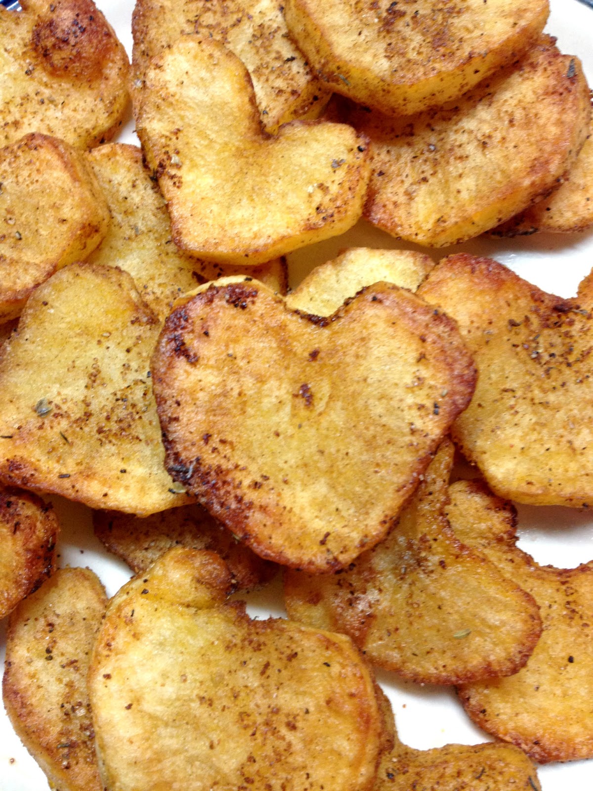 fresh juniper Heart Shaped Oven Fried Potatoes