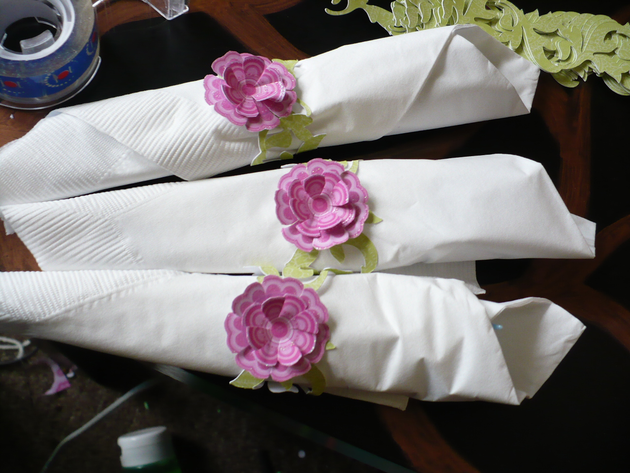 Lilbuttah A Creative Journey Easy Paper Flower Napkin Rings!!