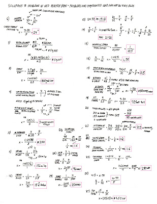 Cobb Adult Ed Math: Solution to GED practice problems